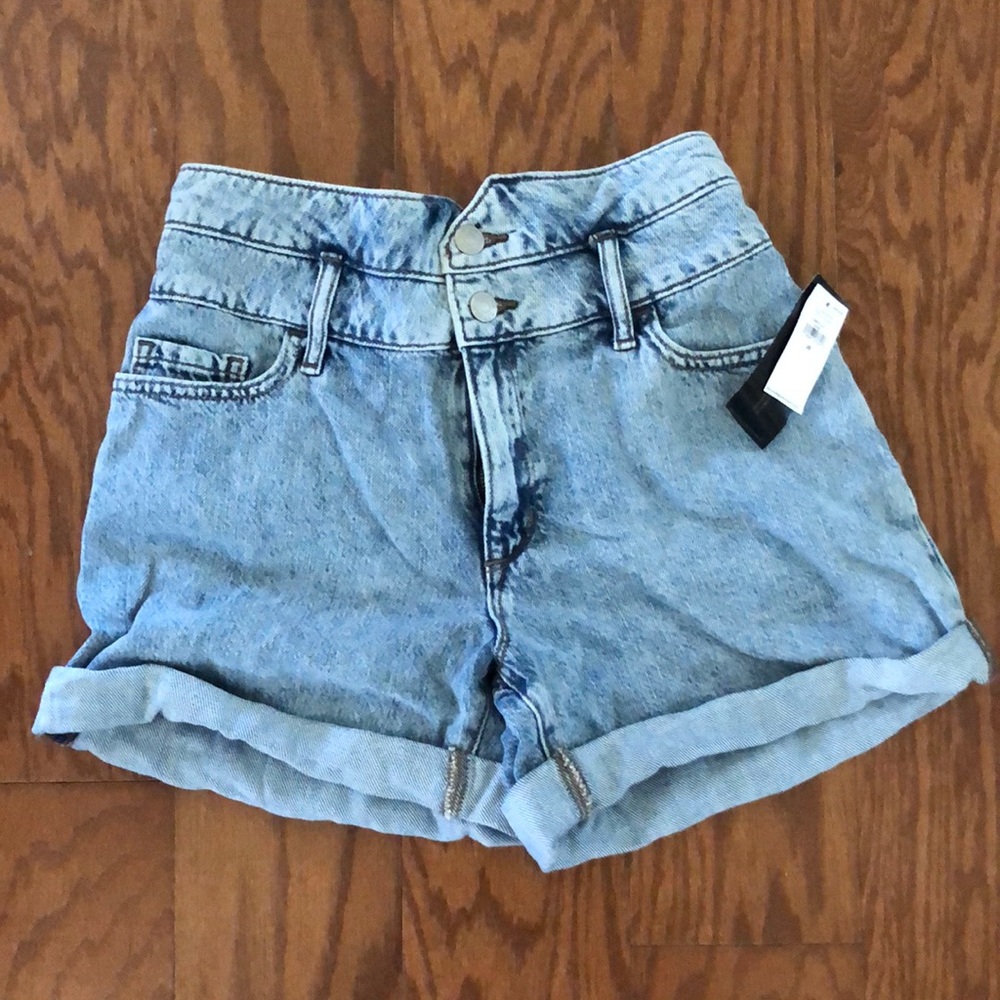 80s style denim shorts
